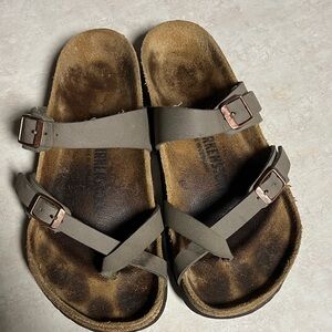 Brown Birkenstock Strappy Sandals